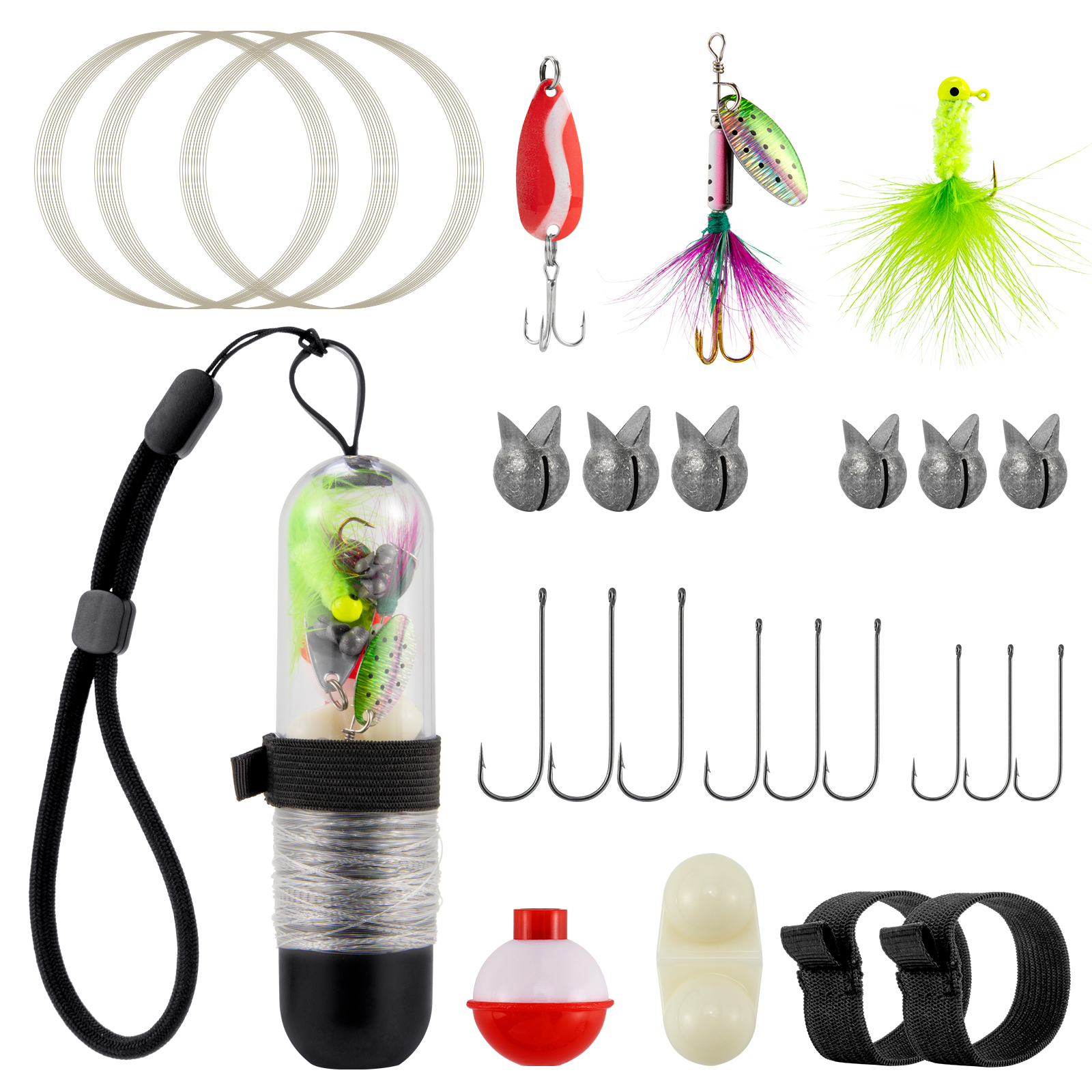 Fly Reel - 25pcs Survival Fishing Kit Pocket Reel