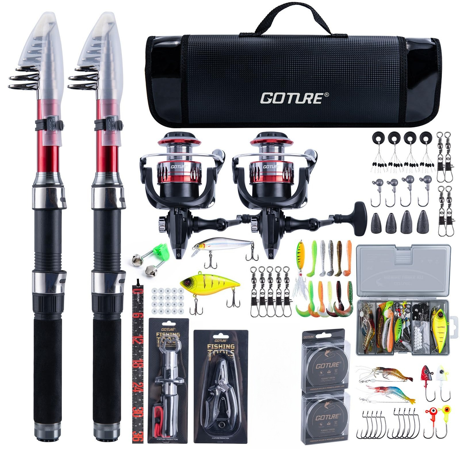 Goture 2Pcs Fishing Rod and 2P – Reel Bag Bewertung und Preis