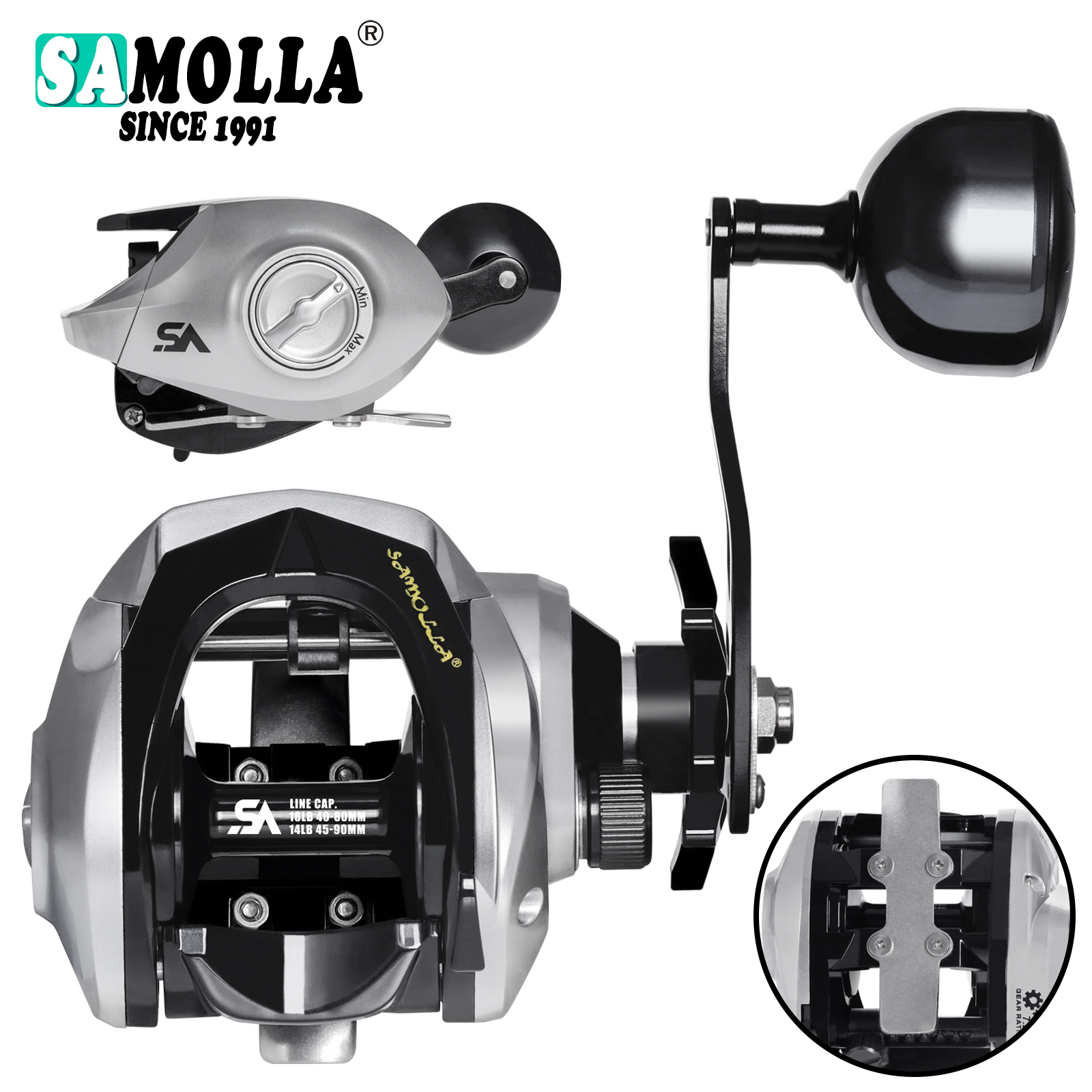 SAMOLLA Large New Baitcasting  – Trolling Reel Bewertung und Preis